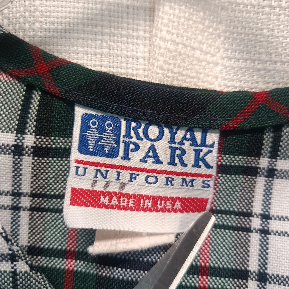 Royal Park Uniforms Girls Plaid Jumper Dress Green Red Tartan School Uniform USA